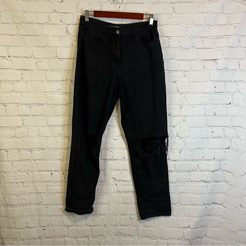 Parisian Straight Leg Distressed Jeans size 4